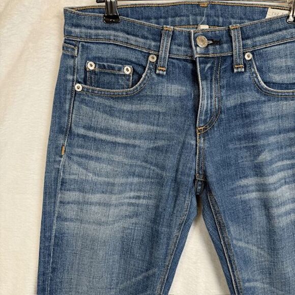 Rag & Bone Dre Jeans Lowrise Boyfriend Bradford Wash Stretch Denim Size 24 - Picture 3 of 13